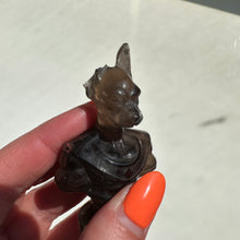 Load image into Gallery viewer, Smoky Quartz Anubis Figurine - ear has broken off - Milky Way Creations - Sydney - Crystal - Crystals - Candles - Soap - Howlite - Amethyst - Ethically Sources - Stones - gemstones - wholesale - amazonite
