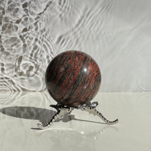 Load image into Gallery viewer, Red Zebra Jasper Sphere
