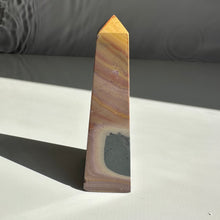 Load image into Gallery viewer, Pink Polychrome Jasper Obelisk - Milky Way Creations - Sydney - Crystal - Crystals - Candles - Soap - Howlite - Amethyst - Ethically Sources - Stones - gemstones - wholesale - amazonite
