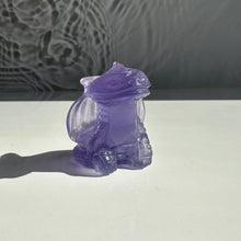 Load image into Gallery viewer, Purple Fluorite Toothless Figurine - Milky Way Creations - Sydney - Crystal - Crystals - Candles - Soap - Howlite - Amethyst - Ethically Sources - Stones - gemstones - wholesale - amazonite
