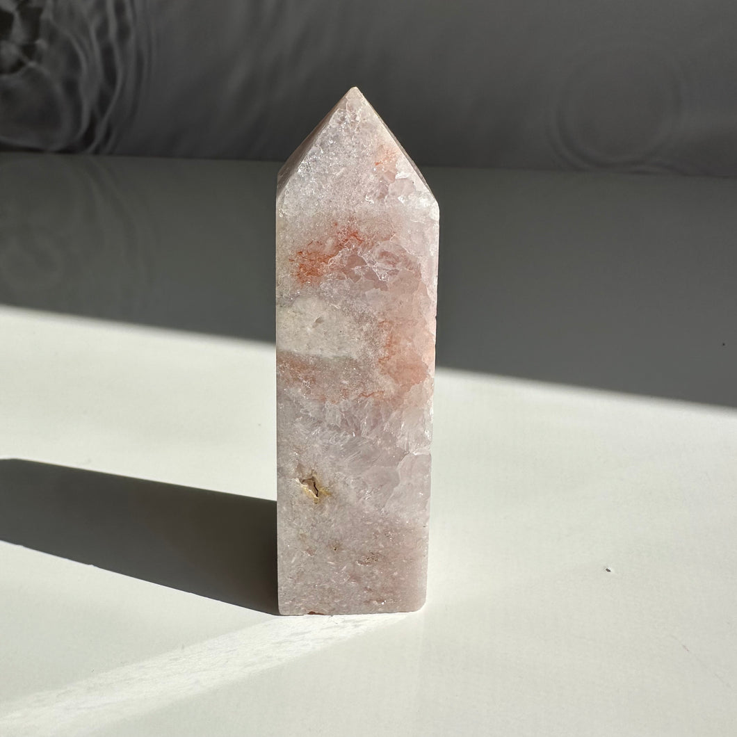 Pink Amethyst & Flower Agate Tower - Milky Way Creations - Sydney - Crystal - Crystals - Candles - Soap - Howlite - Amethyst - Ethically Sources - Stones - gemstones - wholesale - amazonite