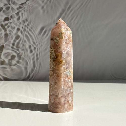 Flower Agate Tower - Milky Way Creations - Sydney - Crystal - Crystals - Candles - Soap - Howlite - Amethyst - Ethically Sources - Stones - gemstones - wholesale - amazonite