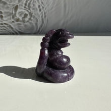 Load image into Gallery viewer, Purple Lepidolite Ekans Figurine - Milky Way Creations - Sydney - Crystal - Crystals - Candles - Soap - Howlite - Amethyst - Ethically Sources - Stones - gemstones - wholesale - amazonite
