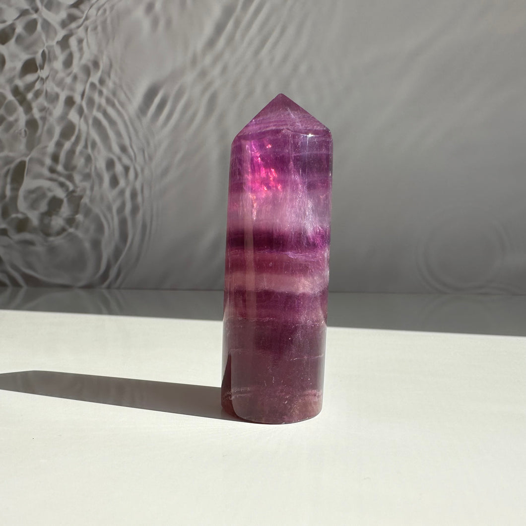 Purple Fluorite Tower - Milky Way Creations - Sydney - Crystal - Crystals - Candles - Soap - Howlite - Amethyst - Ethically Sources - Stones - gemstones - wholesale - amazonite