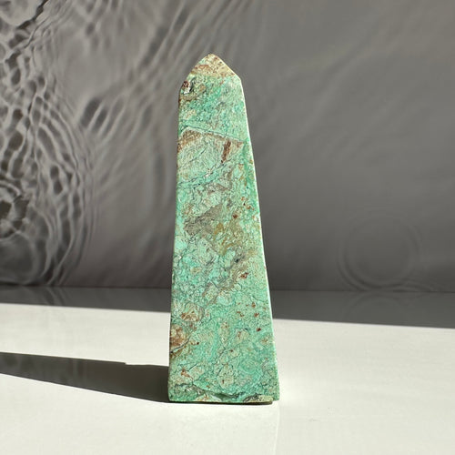 Crysocolla Obelisk - Milky Way Creations - Sydney - Crystal - Crystals - Candles - Soap - Howlite - Amethyst - Ethically Sources - Stones - gemstones - wholesale - amazonite