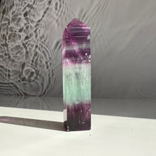 Load image into Gallery viewer, Purple &amp; Green Fluorite Obelisk - Milky Way Creations - Sydney - Crystal - Crystals - Candles - Soap - Howlite - Amethyst - Ethically Sources - Stones - gemstones - wholesale - amazonite
