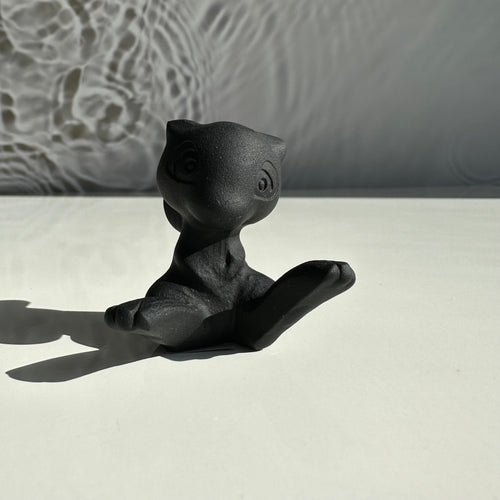 Black Obsidian Mew Figurine - Milky Way Creations - Sydney - Crystal - Crystals - Candles - Soap - Howlite - Amethyst - Ethically Sources - Stones - gemstones - wholesale - amazonite