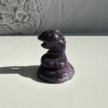 Load image into Gallery viewer, Purple Lepidolite Ekans Figurine - Milky Way Creations - Sydney - Crystal - Crystals - Candles - Soap - Howlite - Amethyst - Ethically Sources - Stones - gemstones - wholesale - amazonite
