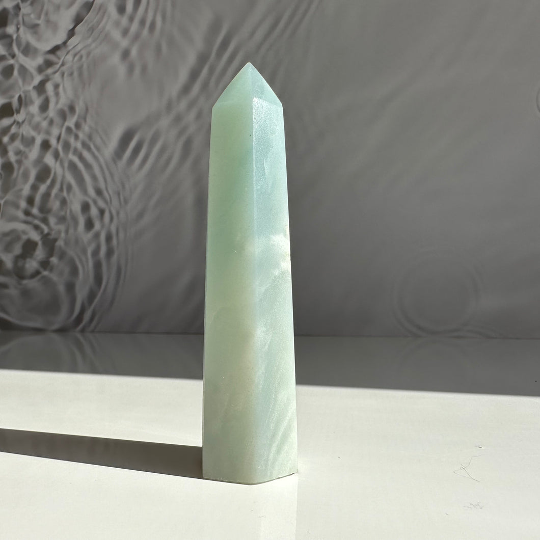 Caribbean Calcite Tower - Milky Way Creations - Sydney - Crystal - Crystals - Candles - Soap - Howlite - Amethyst - Ethically Sources - Stones - gemstones - wholesale - amazonite