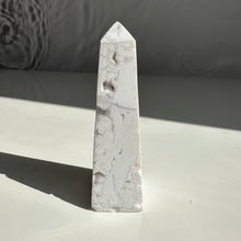 Load image into Gallery viewer, Snow Agate Obelisk - Milky Way Creations - Sydney - Crystal - Crystals - Candles - Soap - Howlite - Amethyst - Ethically Sources - Stones - gemstones - wholesale - amazonite
