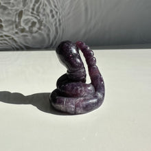 Load image into Gallery viewer, Purple Lepidolite Ekans Figurine - Milky Way Creations - Sydney - Crystal - Crystals - Candles - Soap - Howlite - Amethyst - Ethically Sources - Stones - gemstones - wholesale - amazonite
