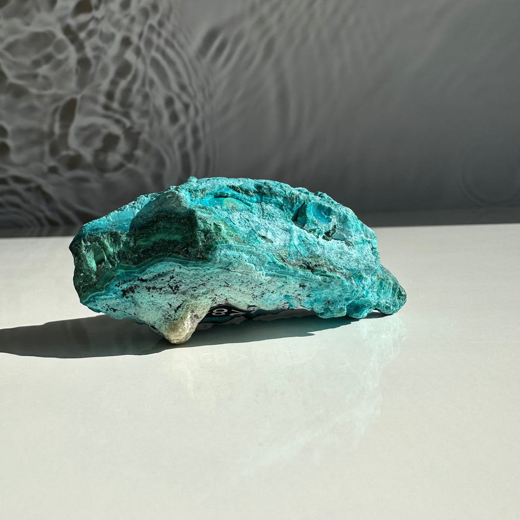 Raw Chrysocolla with Malachite Inclusions