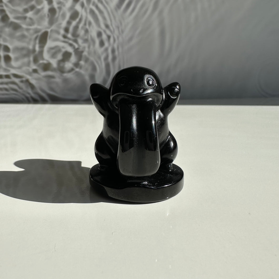 Black Obsidian Lickitung Figurine - Milky Way Creations - Sydney - Crystal - Crystals - Candles - Soap - Howlite - Amethyst - Ethically Sources - Stones - gemstones - wholesale - amazonite