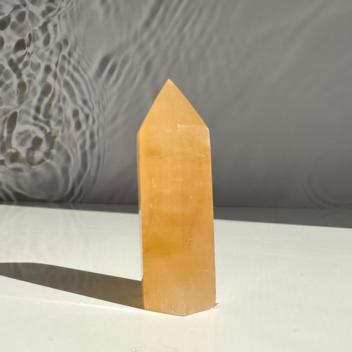 Honey Calcite Tower - Milky Way Creations - Sydney - Crystal - Crystals - Candles - Soap - Howlite - Amethyst - Ethically Sources - Stones - gemstones - wholesale - amazonite