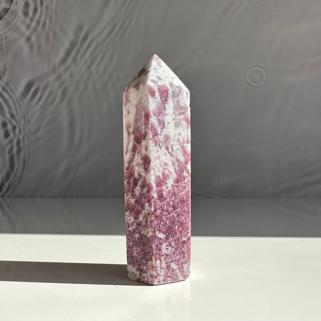 Pink Tourmaline Tower - Milky Way Creations - Sydney - Crystal - Crystals - Candles - Soap - Howlite - Amethyst - Ethically Sources - Stones - gemstones - wholesale - amazonite