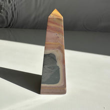 Load image into Gallery viewer, Pink Polychrome Jasper Obelisk - Milky Way Creations - Sydney - Crystal - Crystals - Candles - Soap - Howlite - Amethyst - Ethically Sources - Stones - gemstones - wholesale - amazonite
