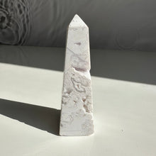 Load image into Gallery viewer, Snow Agate Obelisk - Milky Way Creations - Sydney - Crystal - Crystals - Candles - Soap - Howlite - Amethyst - Ethically Sources - Stones - gemstones - wholesale - amazonite
