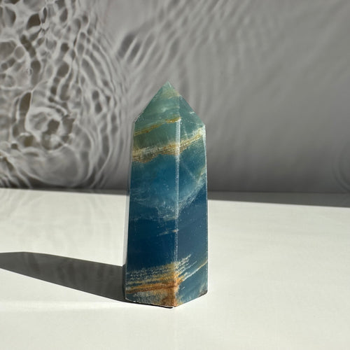 Blue Onyx Tower - Milky Way Creations - Sydney - Crystal - Crystals - Candles - Soap - Howlite - Amethyst - Ethically Sources - Stones - gemstones - wholesale - amazonite