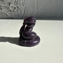 Load image into Gallery viewer, Purple Lepidolite Ekans Figurine - Milky Way Creations - Sydney - Crystal - Crystals - Candles - Soap - Howlite - Amethyst - Ethically Sources - Stones - gemstones - wholesale - amazonite
