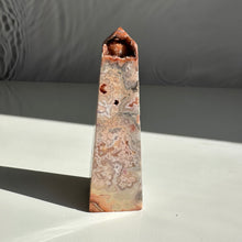 Load image into Gallery viewer, Pink Crazy Agate Obelisk - Milky Way Creations - Sydney - Crystal - Crystals - Candles - Soap - Howlite - Amethyst - Ethically Sources - Stones - gemstones - wholesale - amazonite
