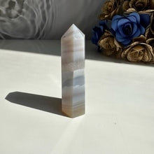 Load image into Gallery viewer, Agate Tower with Quartz Inclusions
