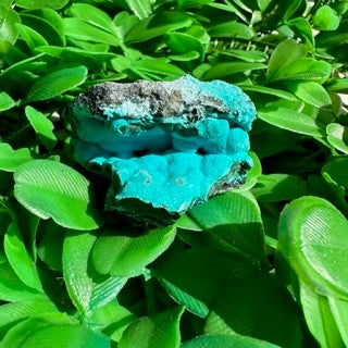 Raw Chrysocolla with Malachite Inclusions