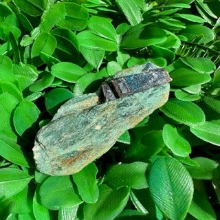 Raw Fuchsite with Blue Kyanite Inclusion