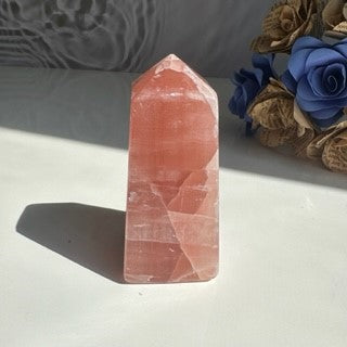 Strawberry Calcite Obelisk