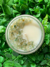 Load image into Gallery viewer, Green Aventurine Crystal Infused Soy Candle - Milky Way Creations - Sydney - Crystal - Crystals - Candles - Soap - Howlite - Amethyst - Ethically Sources - Stones - gemstones - wholesale - amazonite
