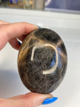 Load image into Gallery viewer, Black Moonstone Palm Stone
