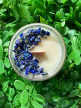 Load image into Gallery viewer, Lapis Lazuli Crystal Infused Soy Candle - Milky Way Creations - Sydney - Crystal - Crystals - Candles - Soap - Howlite - Amethyst - Ethically Sources - Stones - gemstones - wholesale - amazonite
