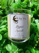 Load image into Gallery viewer, Lapis Lazuli Crystal Infused Soy Candle - Milky Way Creations - Sydney - Crystal - Crystals - Candles - Soap - Howlite - Amethyst - Ethically Sources - Stones - gemstones - wholesale - amazonite
