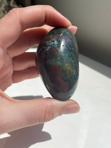 Ocean Jasper Palm Stone - Milky Way Creations - Sydney - Crystal - Crystals - Candles - Soap - Howlite - Amethyst - Ethically Sources - Stones - gemstones - wholesale - amazonite