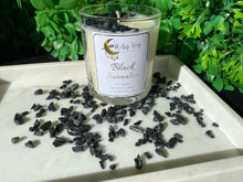 Load image into Gallery viewer, Black Tourmaline Crystal Infused Soy Candle - Milky Way Creations - Sydney - Crystal - Crystals - Candles - Soap - Howlite - Amethyst - Ethically Sources - Stones - gemstones - wholesale - amazonite
