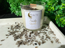 Load image into Gallery viewer, Smoky Quartz Crystal Infused Soy Candle - Milky Way Creations - Sydney - Crystal - Crystals - Candles - Soap - Howlite - Amethyst - Ethically Sources - Stones - gemstones - wholesale - amazonite
