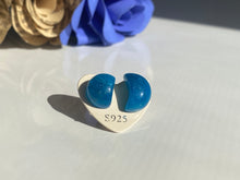 Load image into Gallery viewer, Blue Apatite Moon Earrings #283 - Milky Way Creations - Sydney - Crystal - Crystals - Candles - Soap - Howlite - Amethyst - Ethically Sources - Stones - gemstones - wholesale - amazonite
