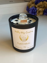 Load image into Gallery viewer, Clear Quartz &amp; Black Tourmaline Crystal Infused Soy Candle - Milky Way Creations - Sydney - Crystal - Crystals - Candles - Soap - Howlite - Amethyst - Ethically Sources - Stones - gemstones - wholesale - amazonite
