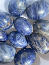 Load image into Gallery viewer, Blue Sodalite Tumbles - Milky Way Creations - Sydney - Crystal - Crystals - Candles - Soap - Howlite - Amethyst - Ethically Sources - Stones - gemstones - wholesale - amazonite
