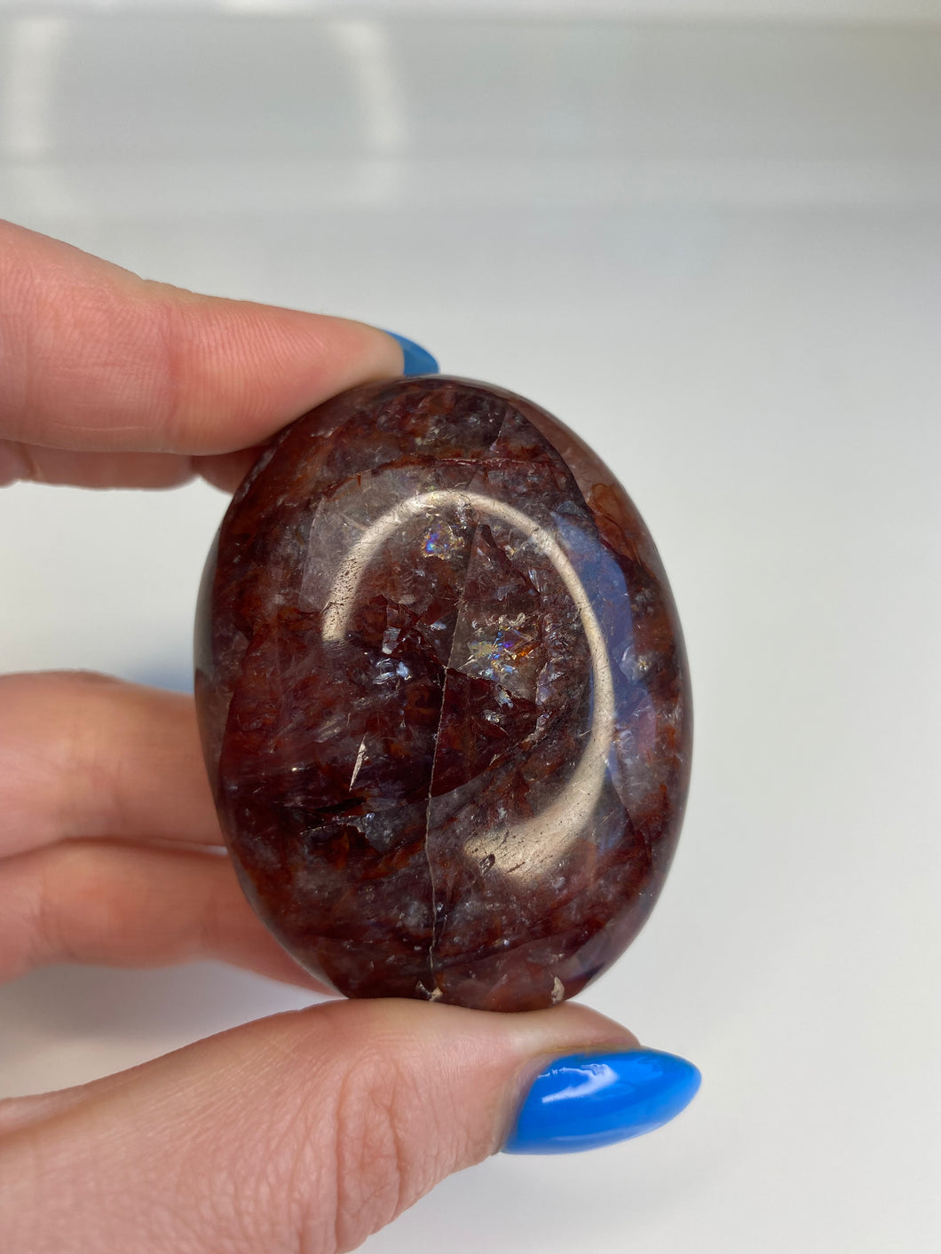 Fire Quartz Palm Stone