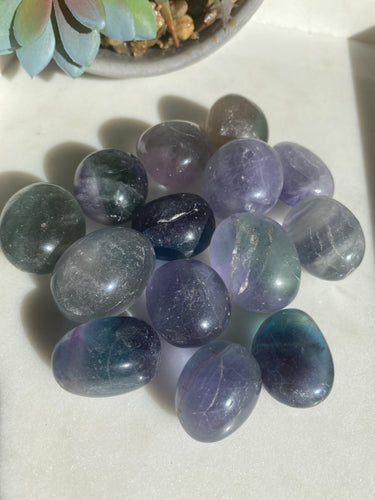 Blue Fluorite Tumbles - Milky Way Creations - Sydney - Crystal - Crystals - Candles - Soap - Howlite - Amethyst - Ethically Sources - Stones - gemstones - wholesale - amazonite