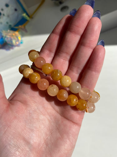 Peach Calcite Bracelet - Milky Way Creations - Sydney - Crystal - Crystals - Candles - Soap - Howlite - Amethyst - Ethically Sources - Stones - gemstones - wholesale - amazonite