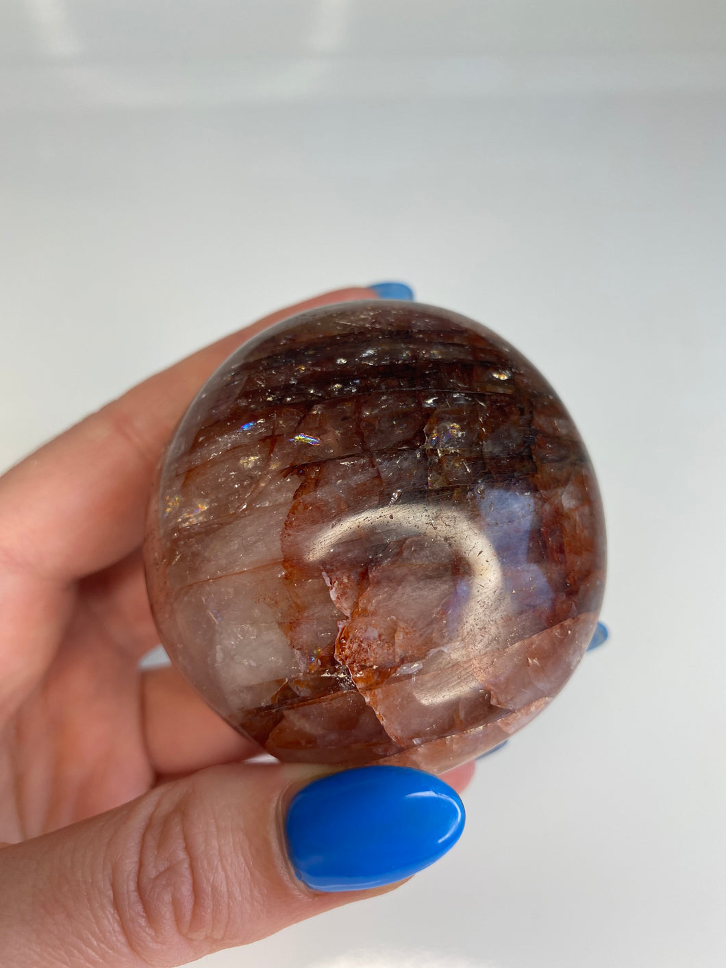 Fire Quartz Palm Stone