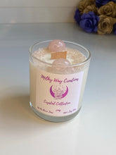 Load image into Gallery viewer, Rose Quartz Crystal Infused Soy Candle - Milky Way Creations - Sydney - Crystal - Crystals - Candles - Soap - Howlite - Amethyst - Ethically Sources - Stones - gemstones - wholesale - amazonite
