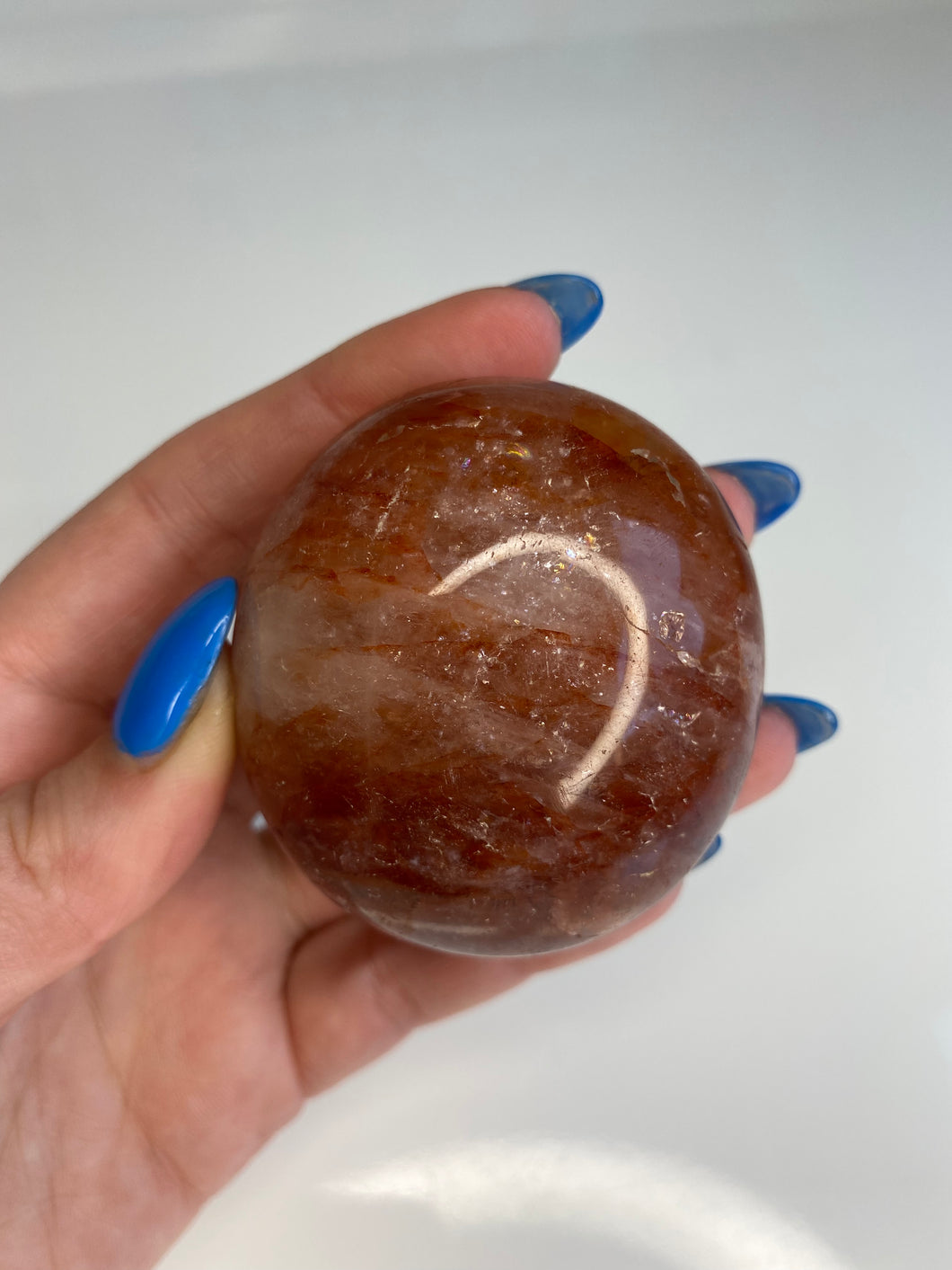 Fire Quartz Palm Stone